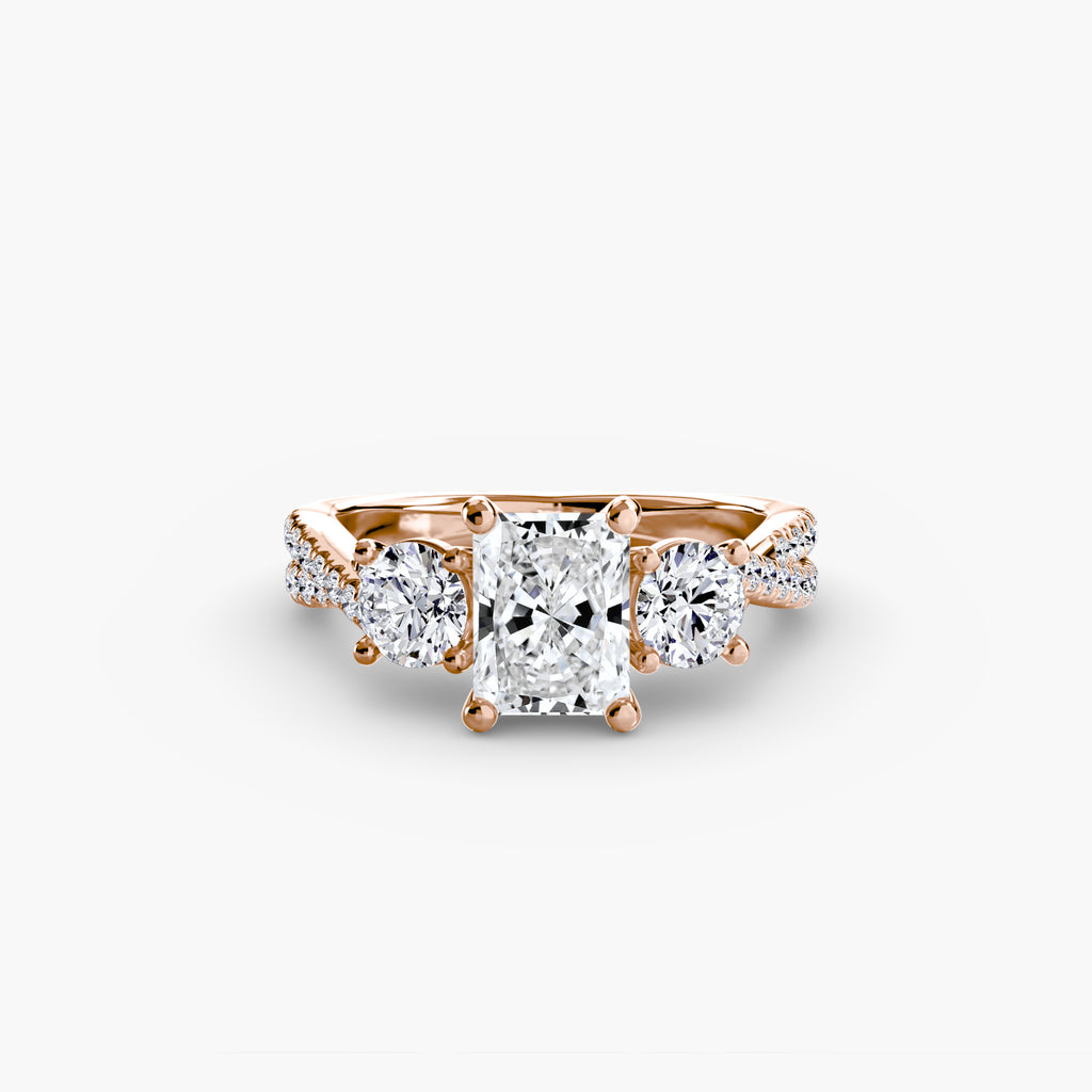 Three-Stone with Pavé Band 2