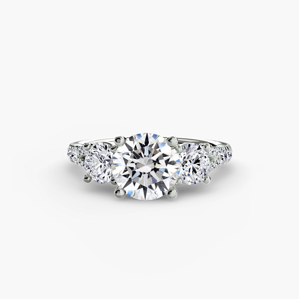 Three-Stone with Pavé Band 3